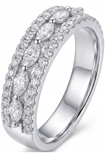 NO BRAND Inel de argint elegant cu pietre de zirconiu, glamour, din oțel inox...