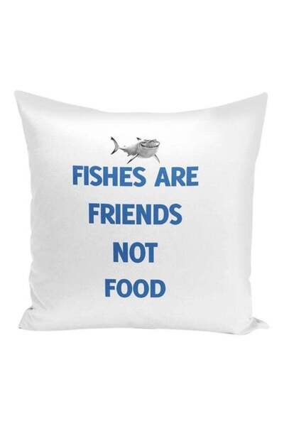 Generic Quote Printed Pillow White/Blue 16x16x7inch