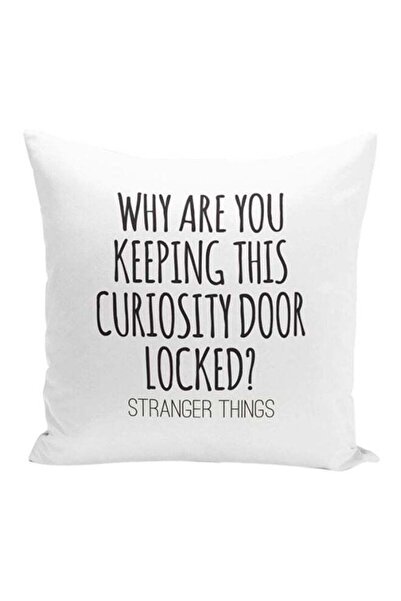 Generic Stranger Things Quote Printed Decorative Pillow White/Black 16x16x7inch