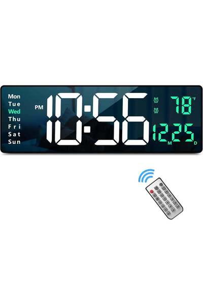 Generic Digital Wall Clock Large Display, 16.2 Inch Large Wall Clocks, Modern...
