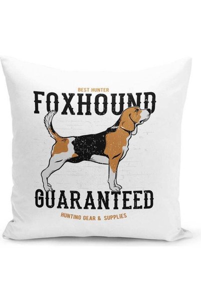 Generic Fox Hound Design Decorative Pillow Multicolour