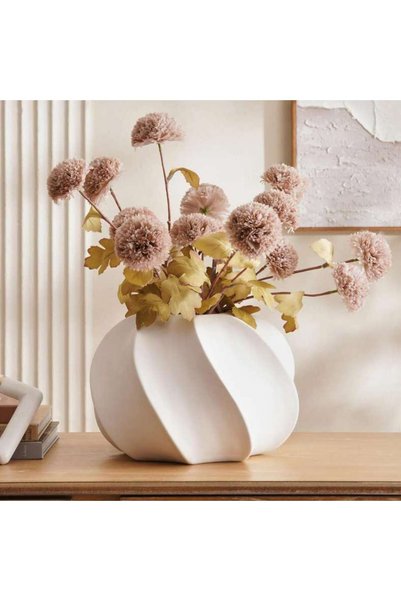 Generic Vienna Ceramic Vase 30.5x30.5x20.3cm - White - 112AIC9902528