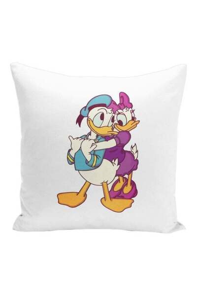 Generic Donald Duck Printed Decorative Pillow Purple/Blue/White 16x16inch