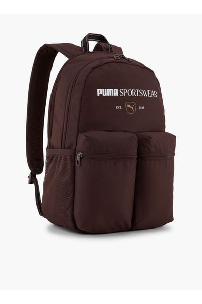 Puma Logo Print Backpack for Kids 5-13 Years with Front Pocket