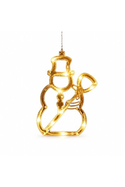 Generic Brand Ornament luminos pentru fereastră cu ventuză, model om de zăpad...