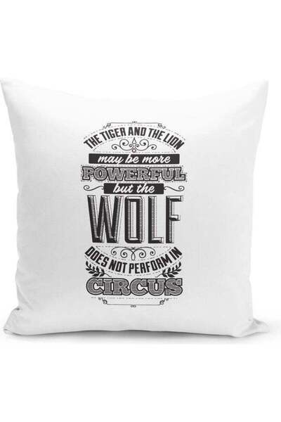 Generic Tiger And Lion Quote Decorative Pillow Multicolour
