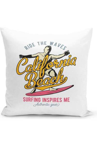 Generic California Beach Design Decorative Pillow Multicolour