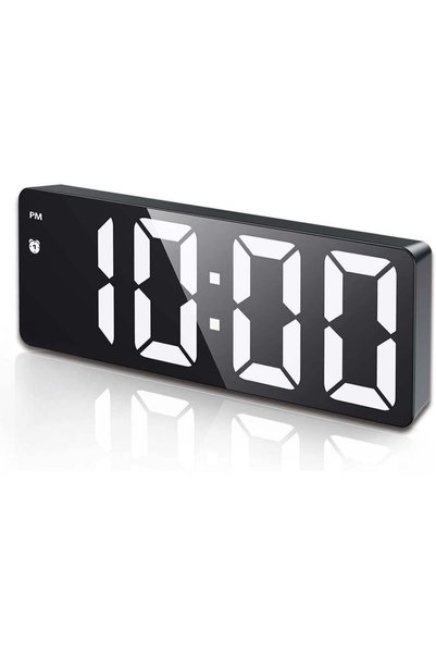 Generic Digital Alarm Clock with Adjustable LED Brightness, Snooze, DST & 12/...