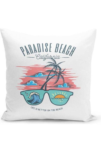 Generic Paradise Beach Design Decorative Pillow Multicolour