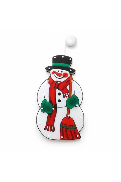 Flippy Flippy Christmas Window Decoration, Snowman, with LEDs, 26 cm, warm white
