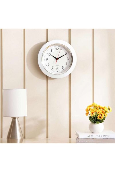 Generic Gare Wall Clock Dia 25cm - White - 195FBS9900097