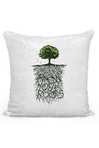 Generic Tree Roots Decorative Throw Pillow White