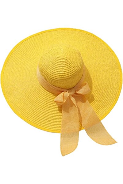 GENERAL Wide Brim Hats for Women Beach Straw Hat Breathable Retro Foldable Bo...