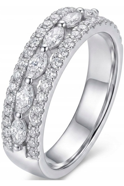 NO BRAND Inel de argint elegant cu pietre de zirconiu, glamour, din oțel inox...