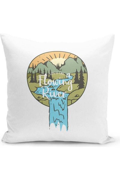 Generic Flow Like Water Design Decorative Pillow Multicolour