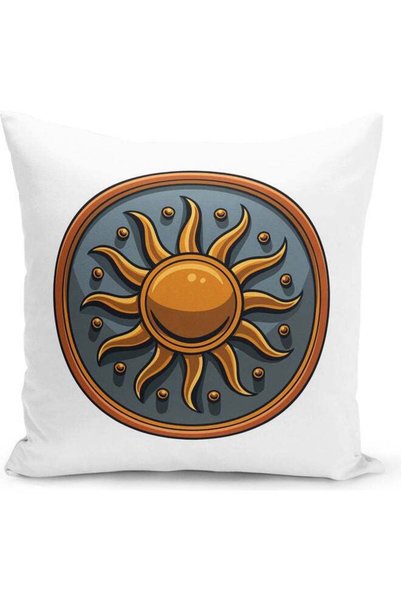 Generic Ancient Printed Decorative Pillow Multicolour