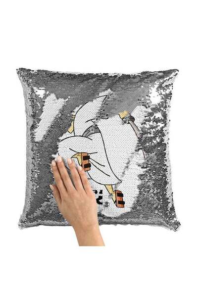 Generic Samurai Jack Sequin Throw Pillow With Stuffing Multicolour 16x16inch