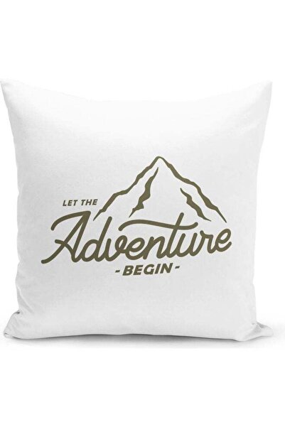 Generic Mount Everest Themed Decorative Throw Pillow White/Grey 40x40cm