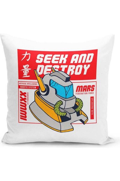 Generic Robot Design Decorative Throw Pillow Multicolour 40x40cm