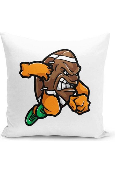Generic Rugby Design Decorative Pillow Multicolour