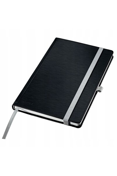 Leitz Caiet tip notebook A5, 80 de foi, cu grilă, negru satinat
