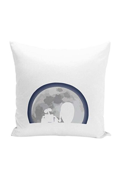 Generic Wall E Story Friends Throw Pillow With Stuffing White/Blue 16x16inch
