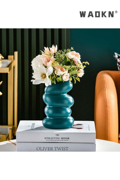 Generic Nordic-style Plastic Spiral Vase, Creative Flower Arrangement Contain...