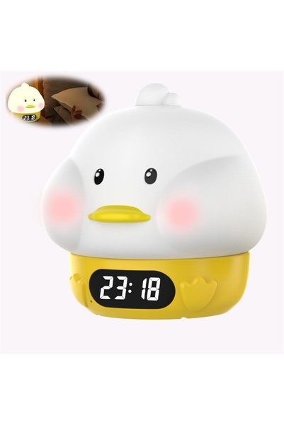 Generic Cute Duck Alarm Clock with 6-Color Night Light, Digital Clock for Kid...