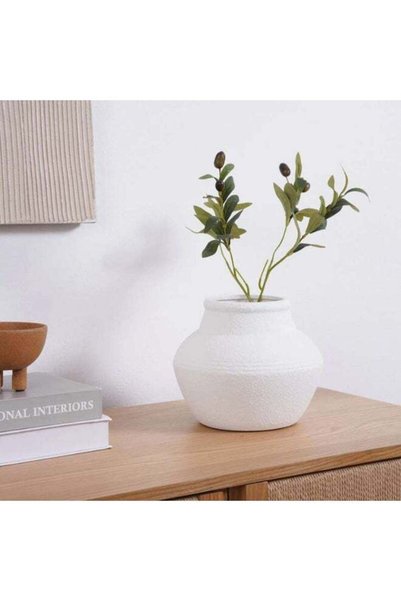 Generic Dorothy Stoneware Vase 22.5x22.5x18.5cm- White - 112AIC9901862