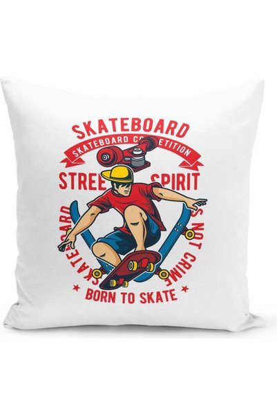 Generic Skate Board Fun Decorative Pillow Multicolour
