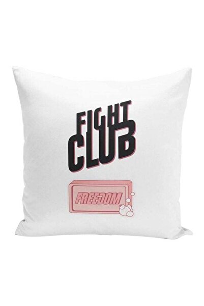 Generic Freedom Fight Club Class Movie Printed Decorative Pillow White/Brown/...