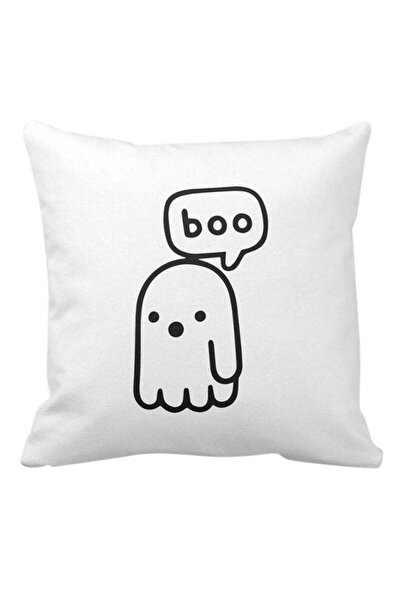 Generic Boo Ghost Printed Square Pillow White 40 x 40centimeter