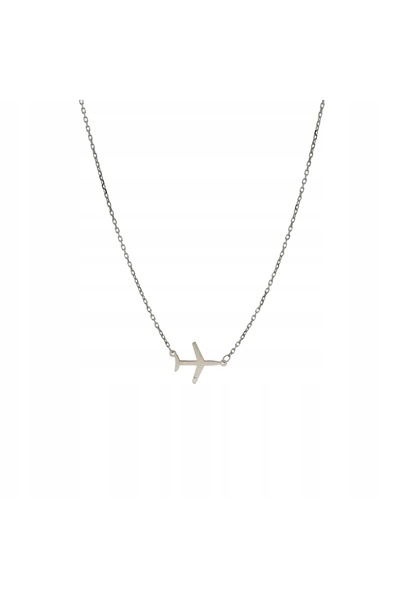 NO BRAND Colier de celebritate cu avion, placat cu argint și rodiu.