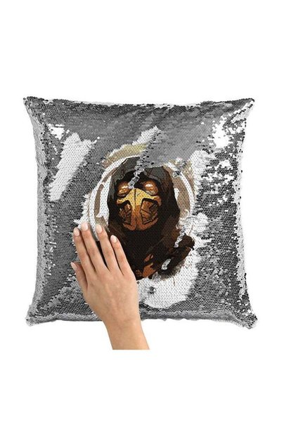 Generic Sub Zero Mortal Kombat Character Throw Pillow With Stuffing Multicolo...