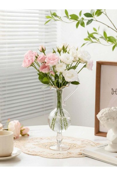 Generic Creative Clear Glass Vase Craft Aesthetic Decorative Flower Vase Hydr...