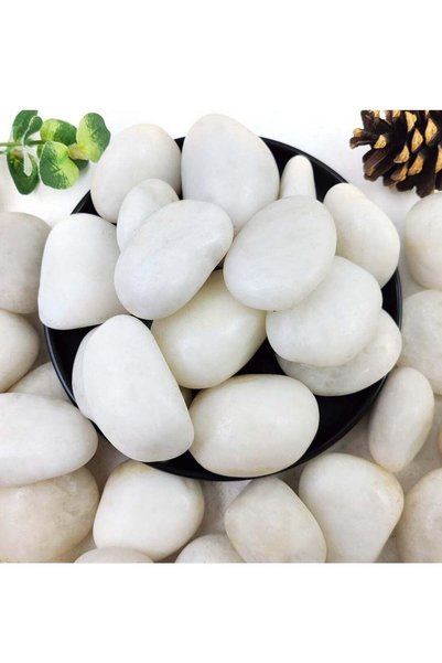 Generic 5-8cm Extra Large White River Rocks for Landscaping, Natural Pebbles ...