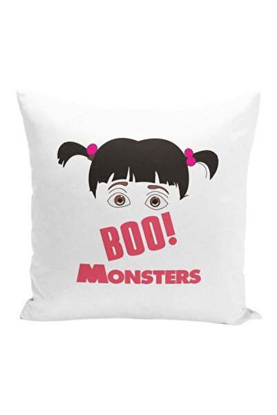 Generic Monsters Inc Printed Decorative Pillow White/Black/Red 16x16x7cm