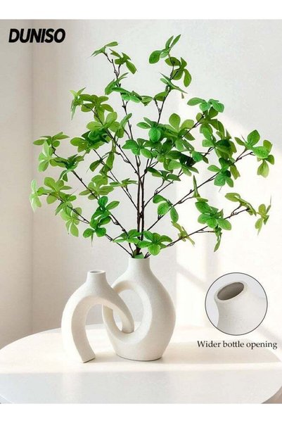 Generic Creative Ceramic Modern Vase, Snuggle Hollow Ceramic Vase Set of 2,Ha...