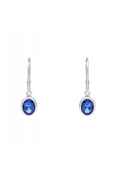 NO BRAND Cercei de argint cu zirconiu cubic safiriu |   bijuterii elegante de...