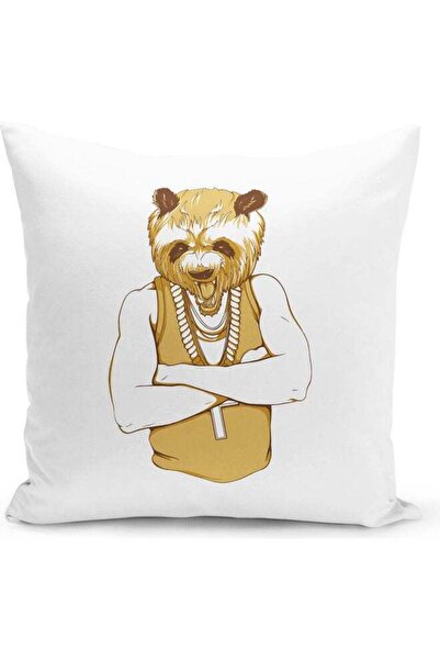 Generic Panda Street Style Decorative Throw Pillow White
