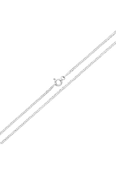 NO BRAND Lanț marinăresc placat cu rodiu, argintiu - 1,5 mm 50 cm