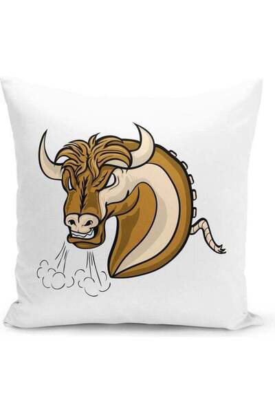 Generic Angry Bull Decorative Pillow Multicolour