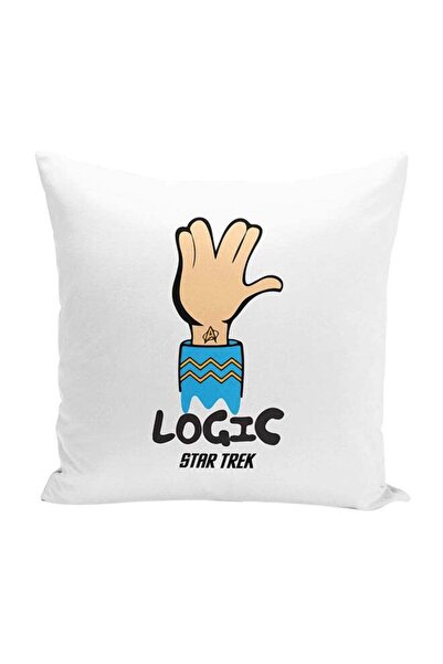 Generic Logic Spock Star Trek Decorative Throw Pillow White 16 x 16inch