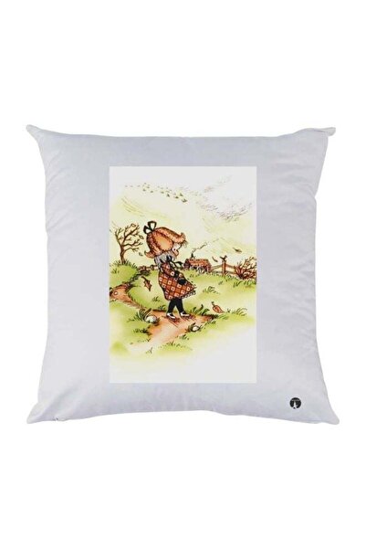 Generic Cartoon Printed Decorative Throw Pillow White/Green/Brown 30x30cm