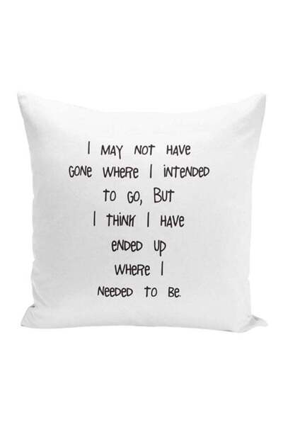 Generic Printed Throw Pillow White 16x16inch
