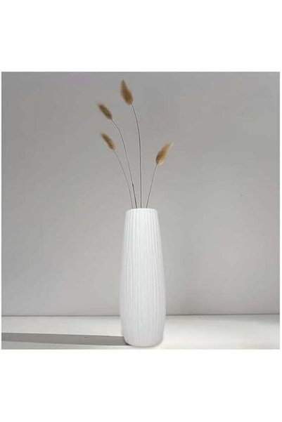 Generic White Ceramic Vase for Home Decor,8.77 inch Vase for Flowers, Modern ...