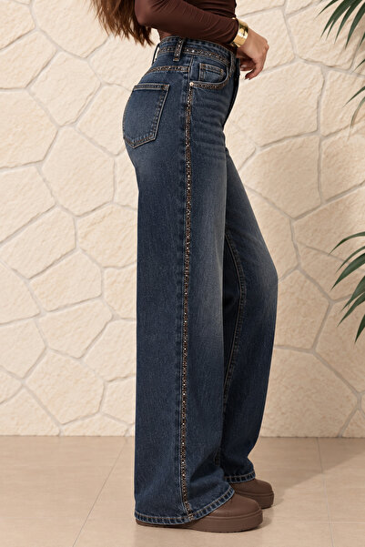 NO BRAND Blugi Perfect Shape wide leg cu efect de modelare