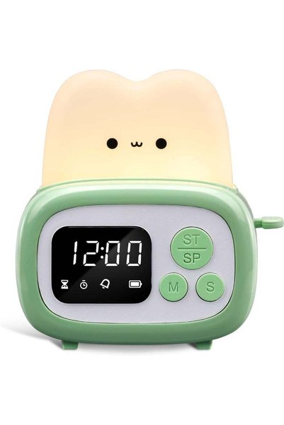 Generic Small Timer Clock Toaster Lamp, Digital Alarm Clock & Desk Lamp for K...