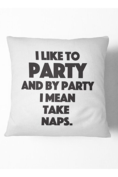 Generic Throw Pillow I Like To Nap White 16x16inch
