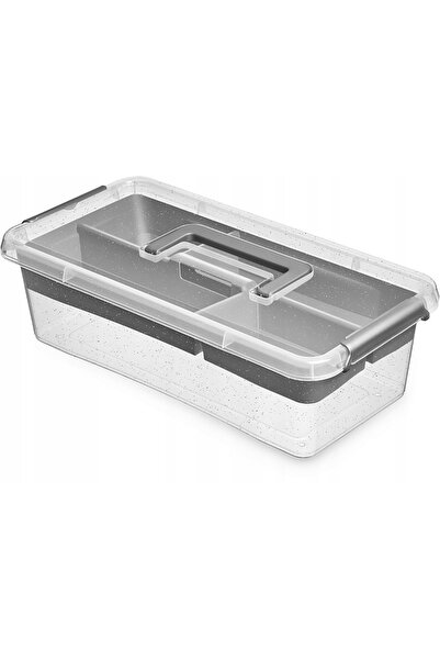 NO BRAND Recipient din plastic cu capac, antibacterian, cutie organizatoare 6l